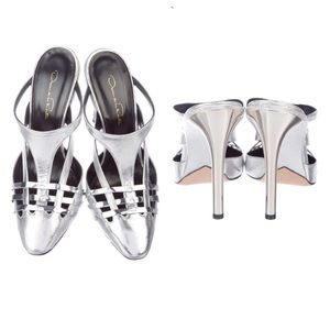 Oscar de la Renta, Carmen Silver Cutout Mules 39EU